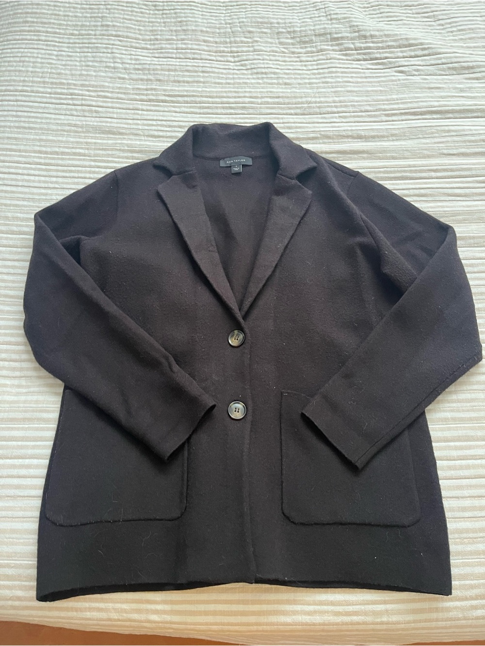 Ann Taylor Black Knit Blazer Jacket
